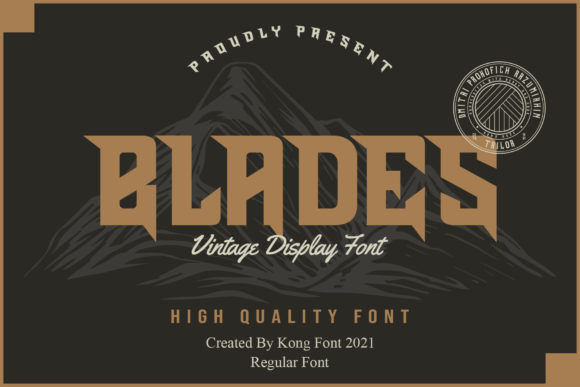 Blades Font: Bold Vintage Display Typeface for Makers