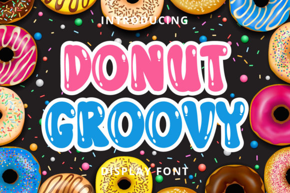 Donut Groovy: A Playful Display Font for Lively Brand Identities