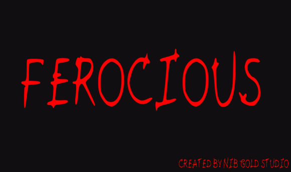 Ferocious Font: Clean Horror Display for Crafters