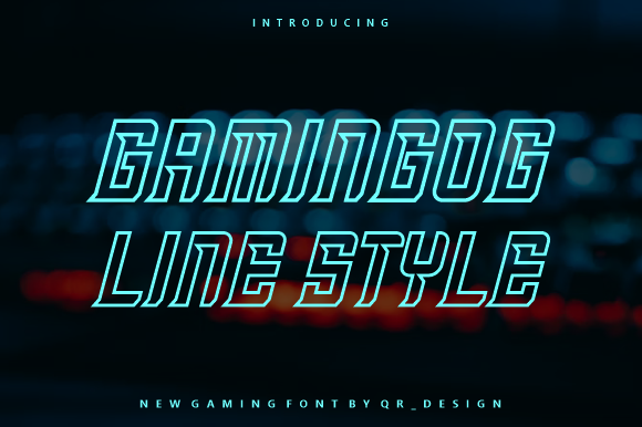 Gamingog Line: A Bold Display Font for Makers