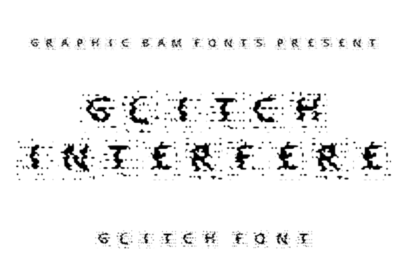 Glitch Interfere Display Font for Digital Design
