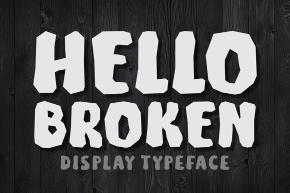 Hello Broken Font: A Chunky Display Typeface for Bold Branding