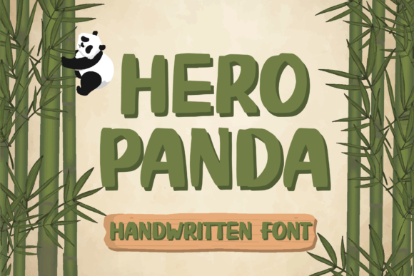 Hero Panda: A Playful Display Font for Crafters