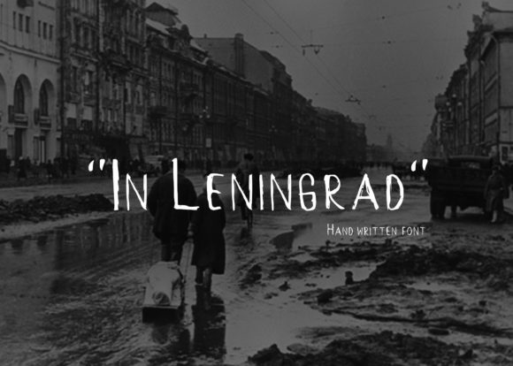 In Leningrad Font: A Scribbled Horror Display Typeface for Handmade Brands