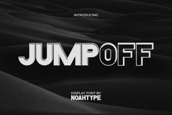 Jumpoff: A Bold Outlined Display Font for Modern Branding
