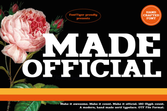 Made Official Display Font for Bold Handmade Branding