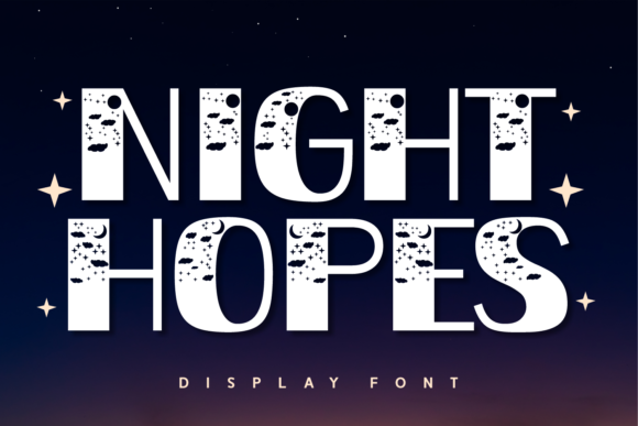 Night Hopes Display Font for Handmade & Printable Creators