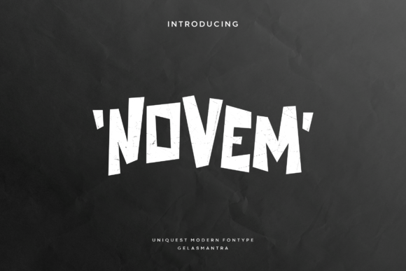 Novem: A Playful All-Caps Display Font for Creative Makers