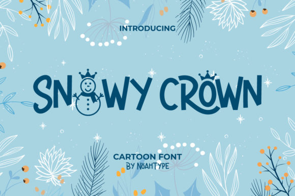 Snowy Crown: A Playful Winter Display Font for Editorial Design
